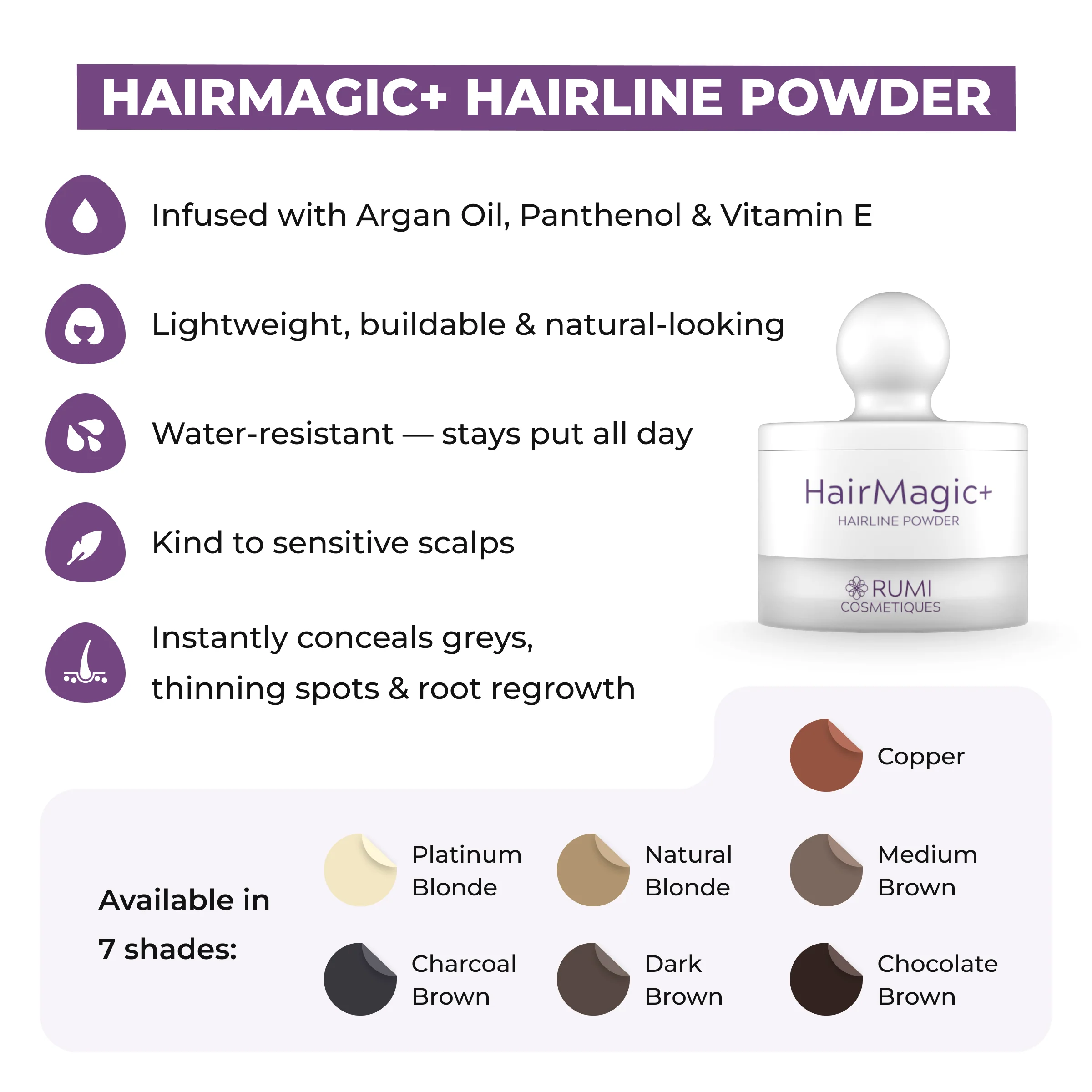 HairMagic+ Hairline Powder - Image 3
